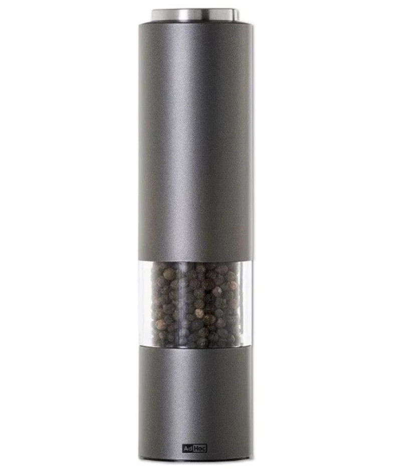 EMILL.3 Electric Grinder H21.5 cm, D5CM, Dark Gray, Stainless Steel/Acrylic, AdHoc