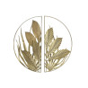 Wall Decoration DKD Home Decor Golden Tropical Leaf of a plant 80 x 2 x 80 cm,,,
