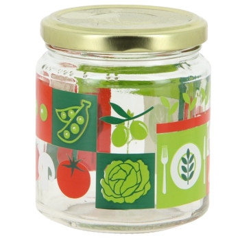 PACHINO JAR  300ML, AR SKRŪVĒJAMU VĀCIŅU, glass , Cerve