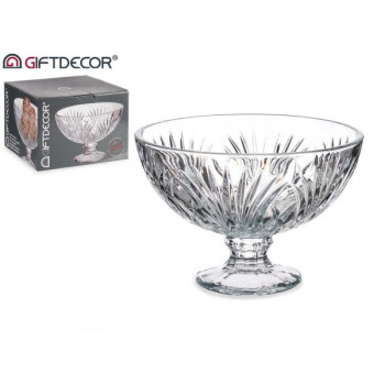 Vaisinė stikl. 22*15.5cm su kojele GIFT DECOR
