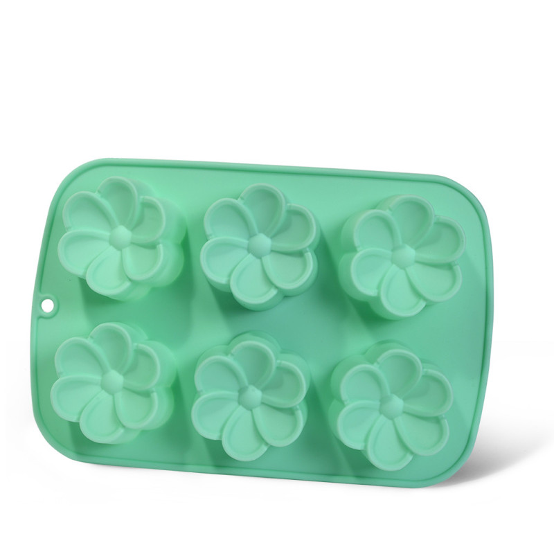 6 cups cake mould FLOWER 26.5x17x3 cm (silicone)