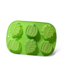 6 cups cake mould LEAVES,...