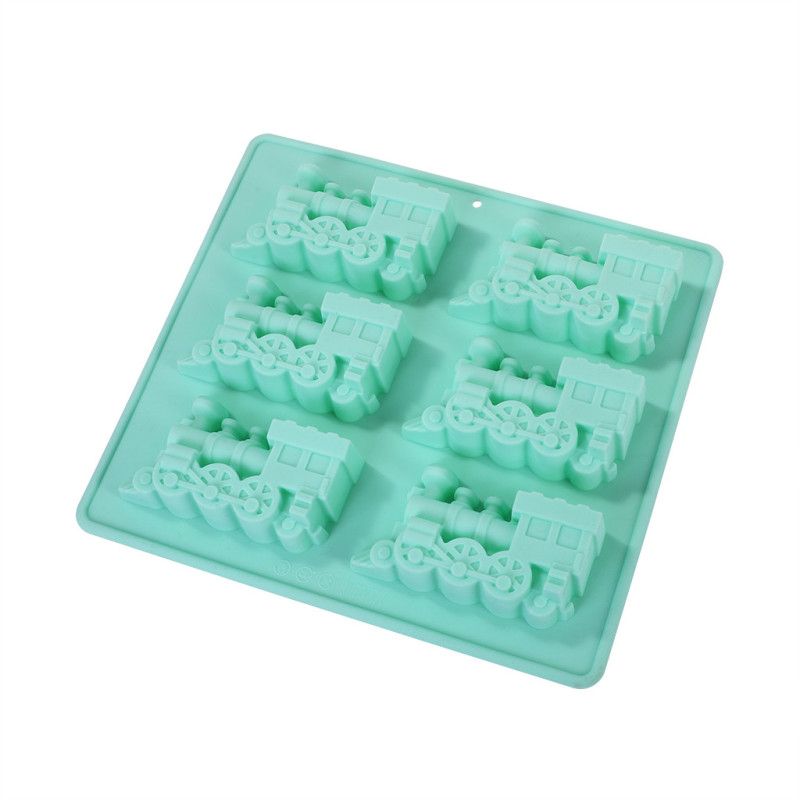 6 cups cake mold LOCOMOTIVE 22x20x2.5cm (silicone)