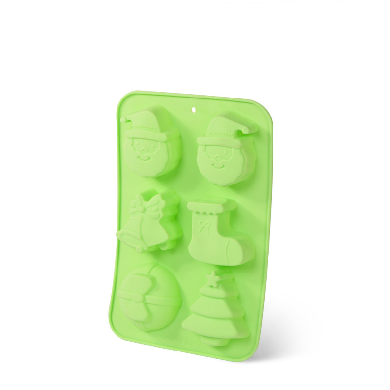 6 cups cake mold NEW YEAR 26x17x2.8cm (silicone)