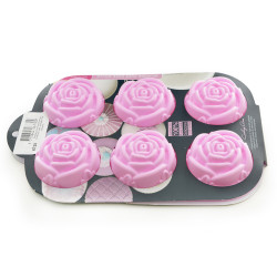 6 cups cake mold ROSE...