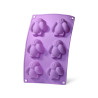 6 cups cake mold PENQUIN 27.5x17.5x2.8cm (silicone)