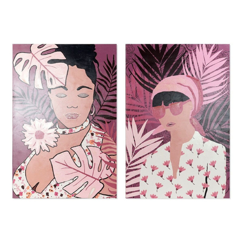 Canvas DKD Home Decor African Ciedra Canvas 80 x 3 x 120 cm,,,