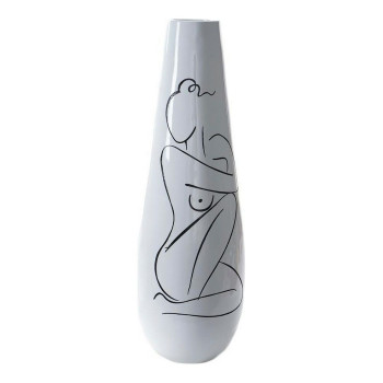 Vāze DKD Home Decor Abstrakts Balts Sveķi Moderns (31.5 x 31.5 x 95.5 cm),,,