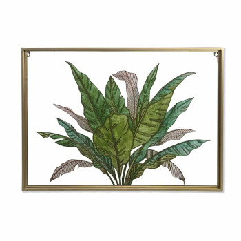 Полотно DKD Home Decor Тропический Лист растения (80 x 3 x 60 cm)