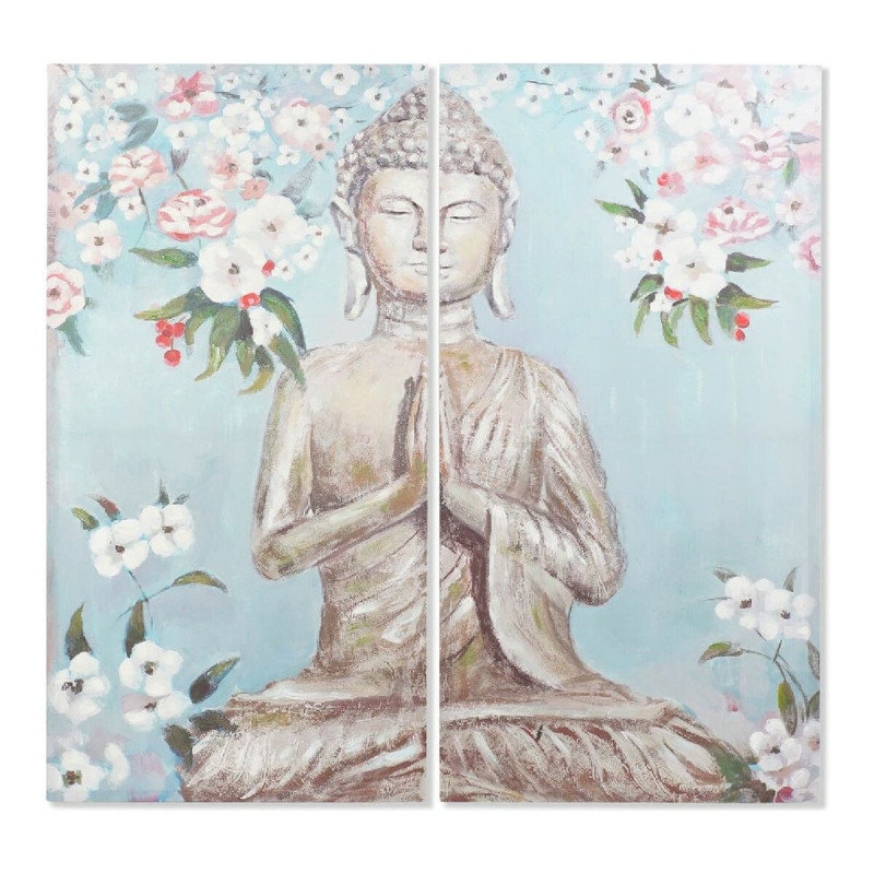 Canvas DKD Home Decor Canvas 140 x 3 x 140 cm Buda,,,