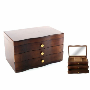 Lādīte DKD Home Decor 27 x 18 x 16 cm Brūns Koks MDF,,,