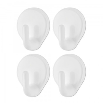 Kabliukai plast. 5*3.8cm oval. 4vnt lipnieji L-734