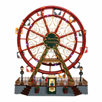 Decorative Figure Lumineo Light Movement Water wheel Christmas 37 x 21 x 45 cm,,,,