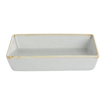 SEASONS pelēks ПРЯМОЙ ūrveida тарелка  ar malām 13x10cm, Porland