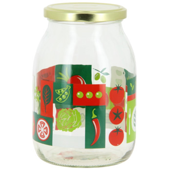 PACHINO JAR  1L, AR SKRŪVĒJAMU VĀCIŅU, glass , Cerve