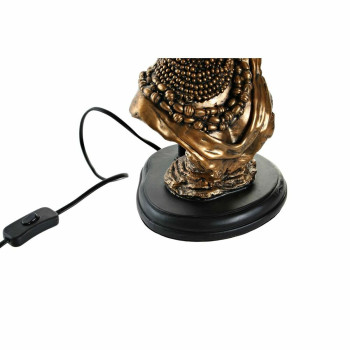 Настольная лампа DKD Home Decor Чёрный Позолоченный полиэстер Смола Африканка (31 x 31 x 58 cm)