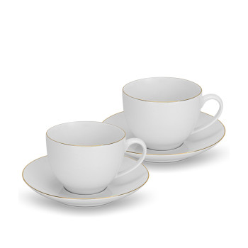 Komplekts krūze ar apakštasīti Floree 270 ml/ 2 gab.  (porcelāns)