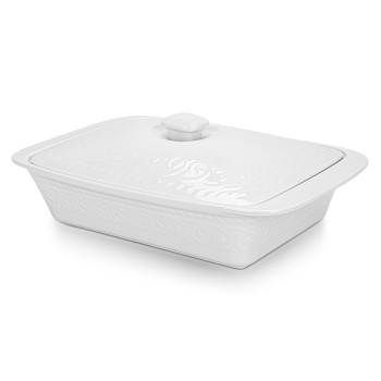 Rectangular baking dish with ceramic lid Parmigiano 33.5x21.5x7.2 cm / 2.1L (porcelain)