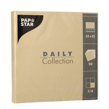DAILY COLLECTION NAPKINS  20PC.., 32x32CM, SMILŠU KRĀSĀ 0.0762kg/iepak., Pap Star