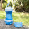 2-in-1 bottle with water and food containers for pets Pettap InnovaGoods,,,