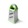 8.7" 4-sided grater with plastic container (stainless steel)
