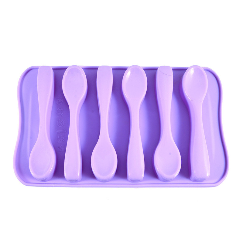 6 cups ice cube and chocolate mold SPOONS 21x10.5x1.5 cm (silicone)