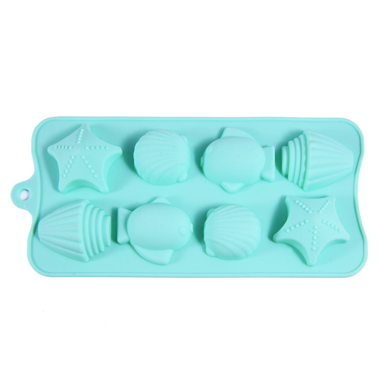 8 cups ice cube and chocolate mold SEAFOOD 18x10x2 cm (silicone)