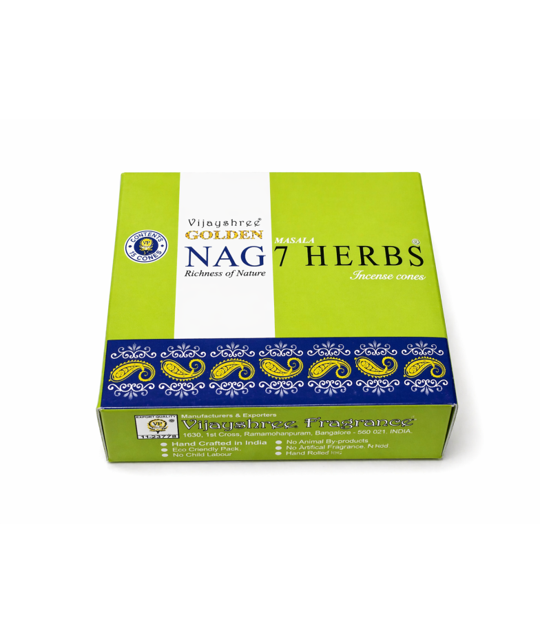 GOLDEN Благовония конусы Nag 7 трав