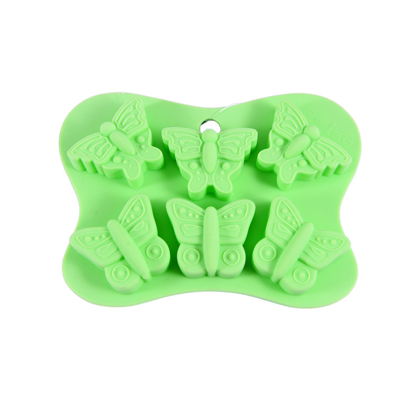 6 cups ice cube and chocolate mold BUTTERFLIES 14x10.5x2 cm (silicone)