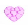 10 cups ice cube and chocolate mold HEARTS 17.8x14x1.5 cm (silicone)