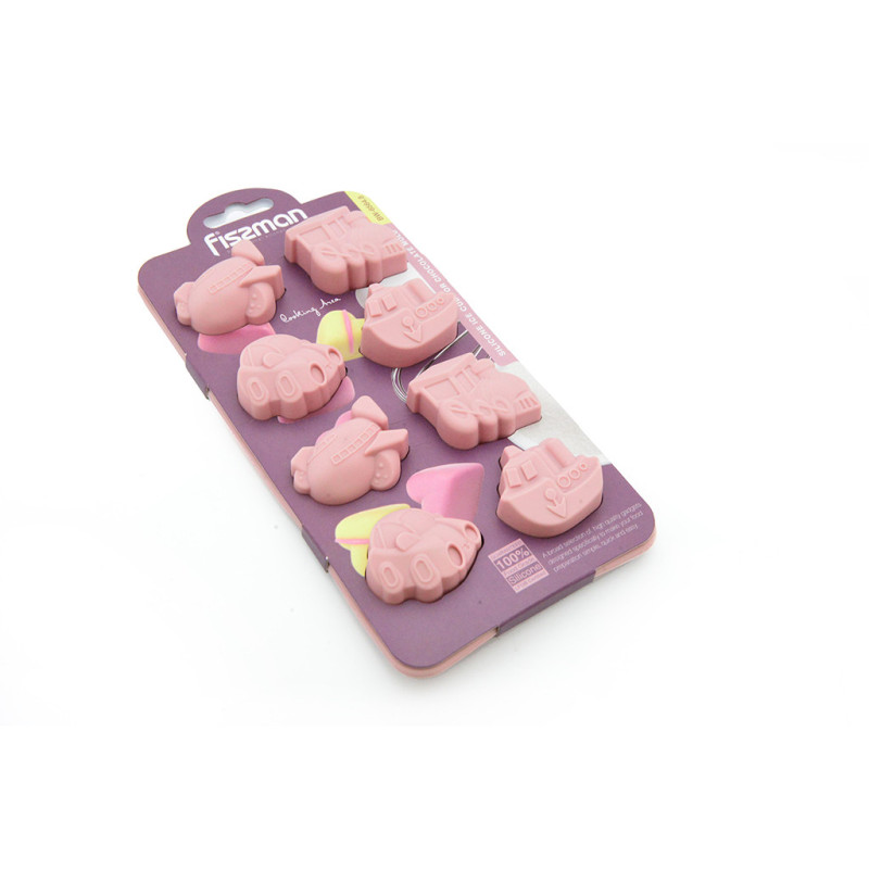 8 cups ice cube and chocolate mold TRANSPORT 21x11x1.5 cm (silicone)