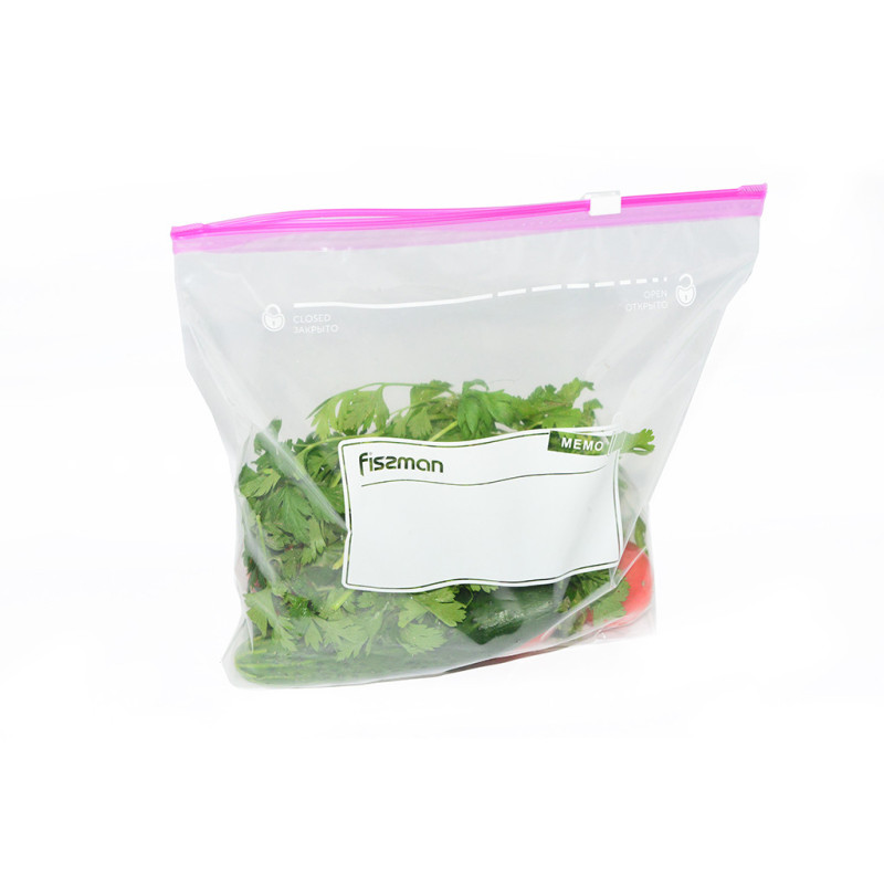 Universal storage bags 27x25 cm / 3 LTR with slider lock (8 pcs), (PE)