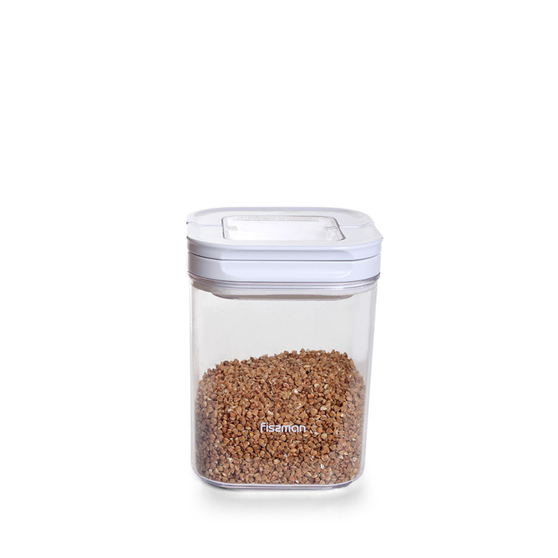 Square flip lock food storage container 11x11x15 cm / 1.1 L (plastic)