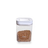 Square flip lock food storage container 11x11x15 cm / 1.1 L (plastic)