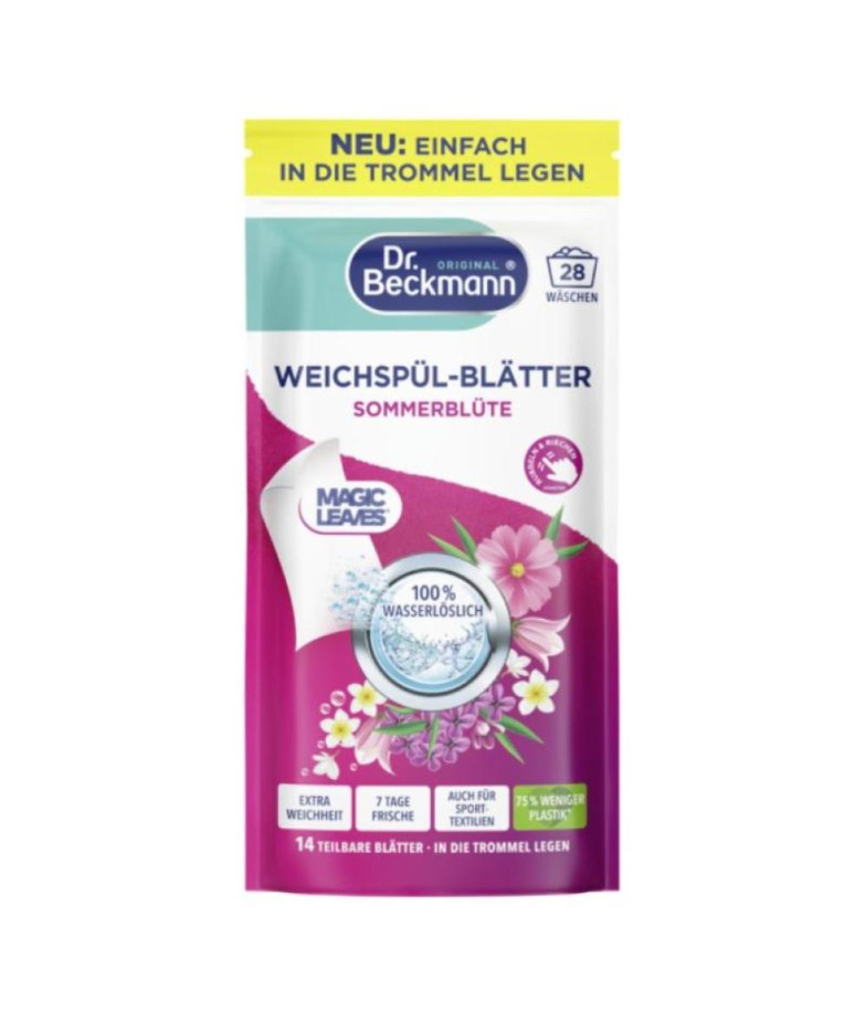 DR.BECKMANN Floral Fresh skalbinių minkštinimo lakštai, 28 skalbimo ciklų