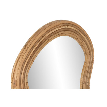 Sienas spogulis Home ESPRIT Dabisks Stikls Rotangpalma Urbāns 49 x 2,5 x 118 cm