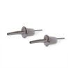 Set of 2 bottle stoppers with pourers (stainless steel, silicone)