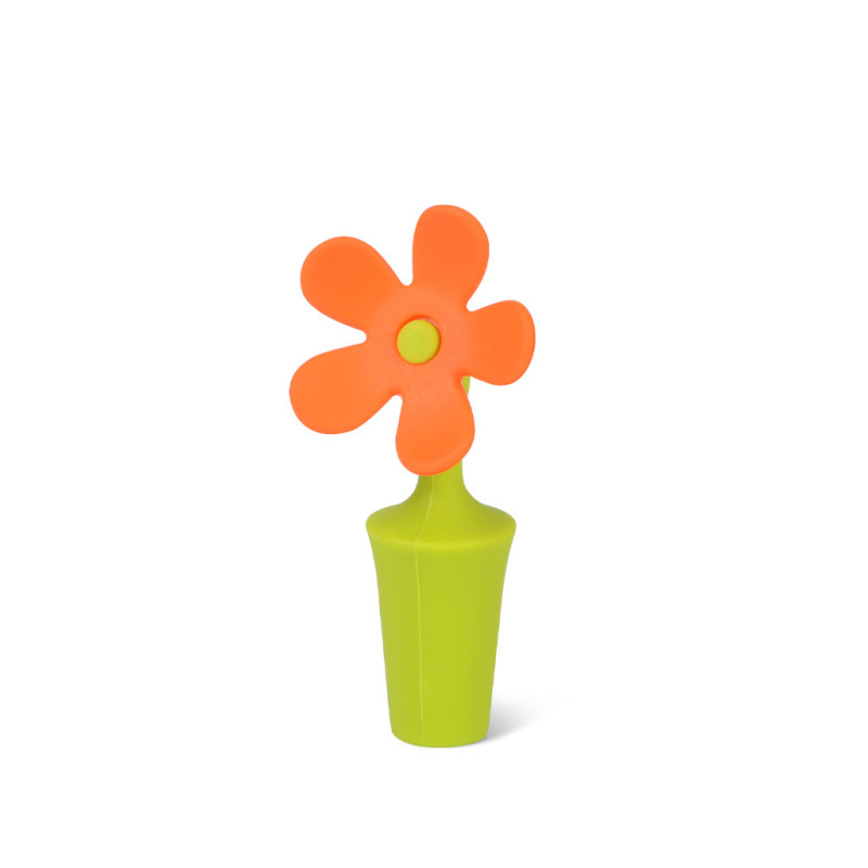 Bottle stopper FLOWER 9 cm (silicone) (24 pcs per PVC tube)