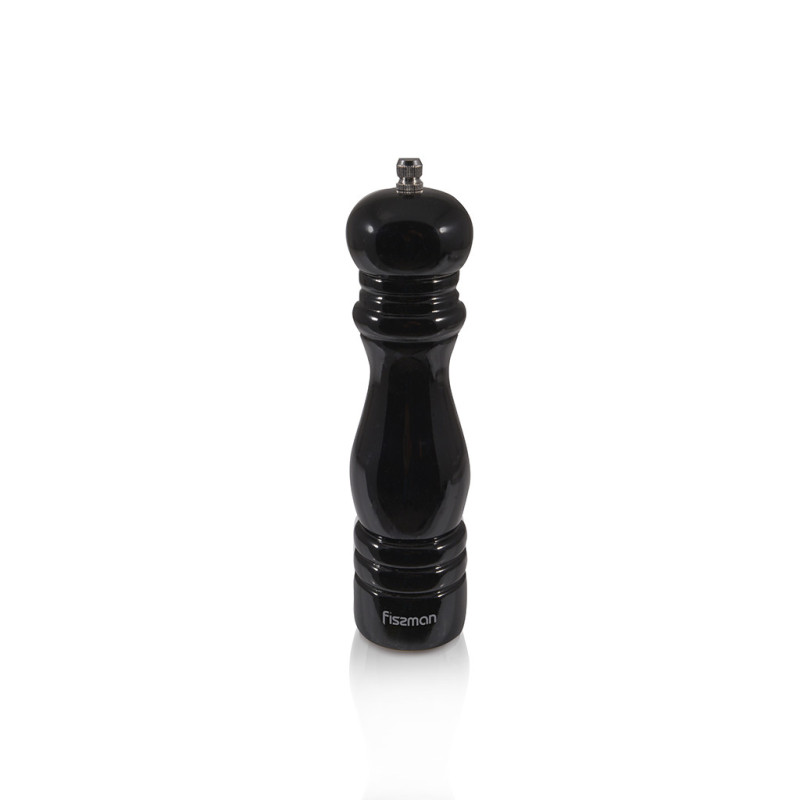 Pepper mill 20x6 cm (black wooden body with zinc alloy grinder)