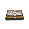 Sushi set 10 pcs for 2 persons (ceramic, bamboo)