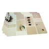 Set of 4 printed placemats 43.5x28.5 cm (0652)