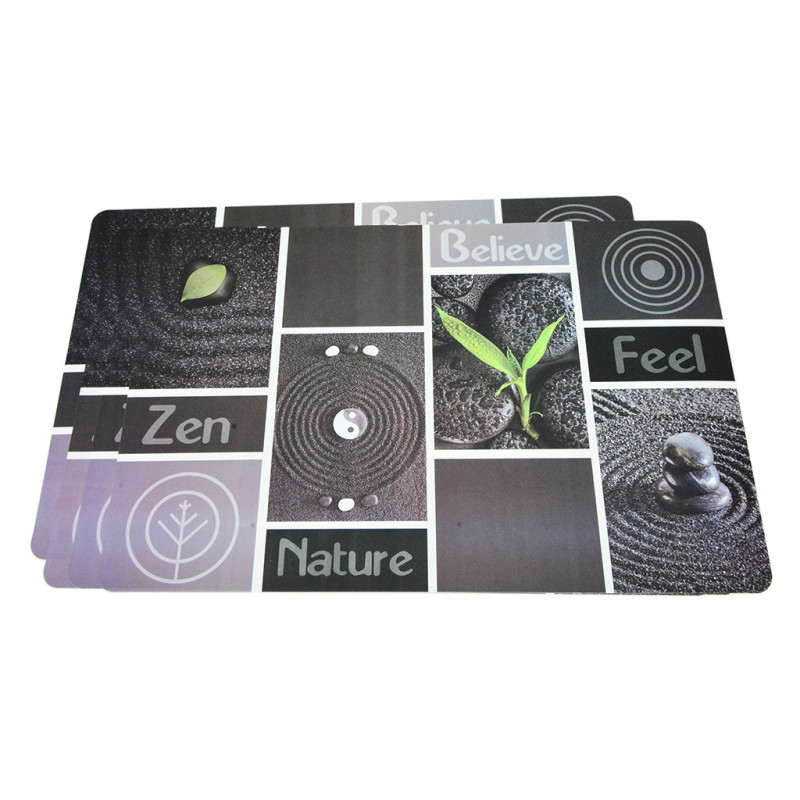Set of 4 printed placemats 43.5x28.5 cm (0653)