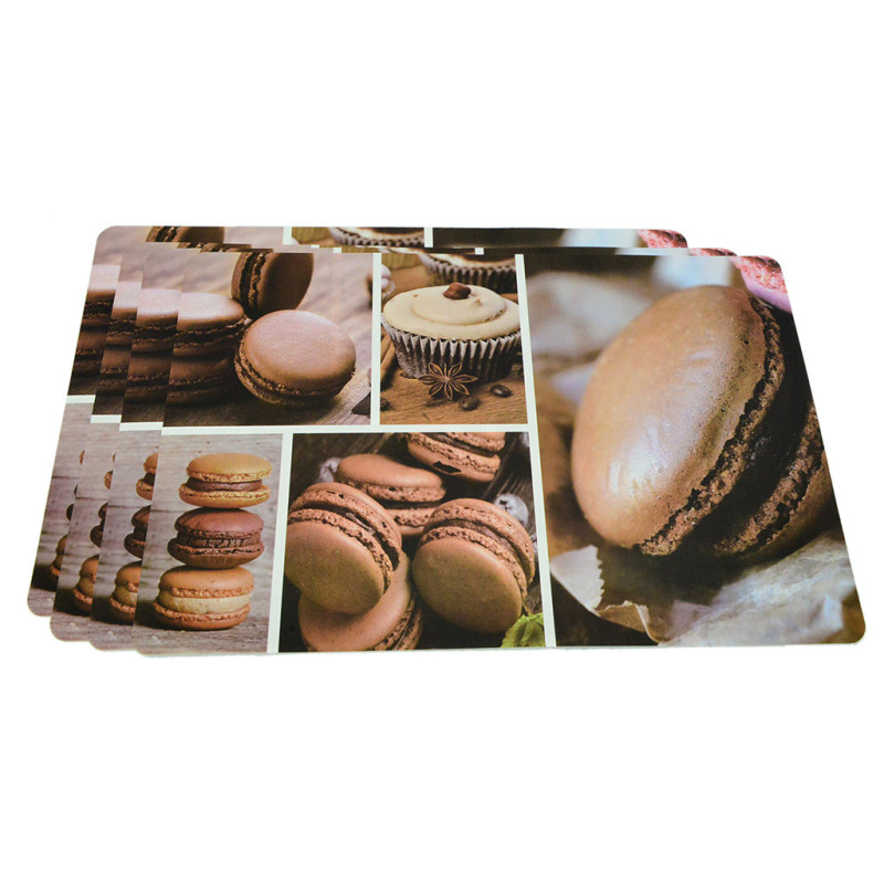 Set of 4 printed placemats 43.5x28.5 cm (0655)