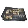 Set of 4 printed placemats 43.5x28.5 cm (0658)