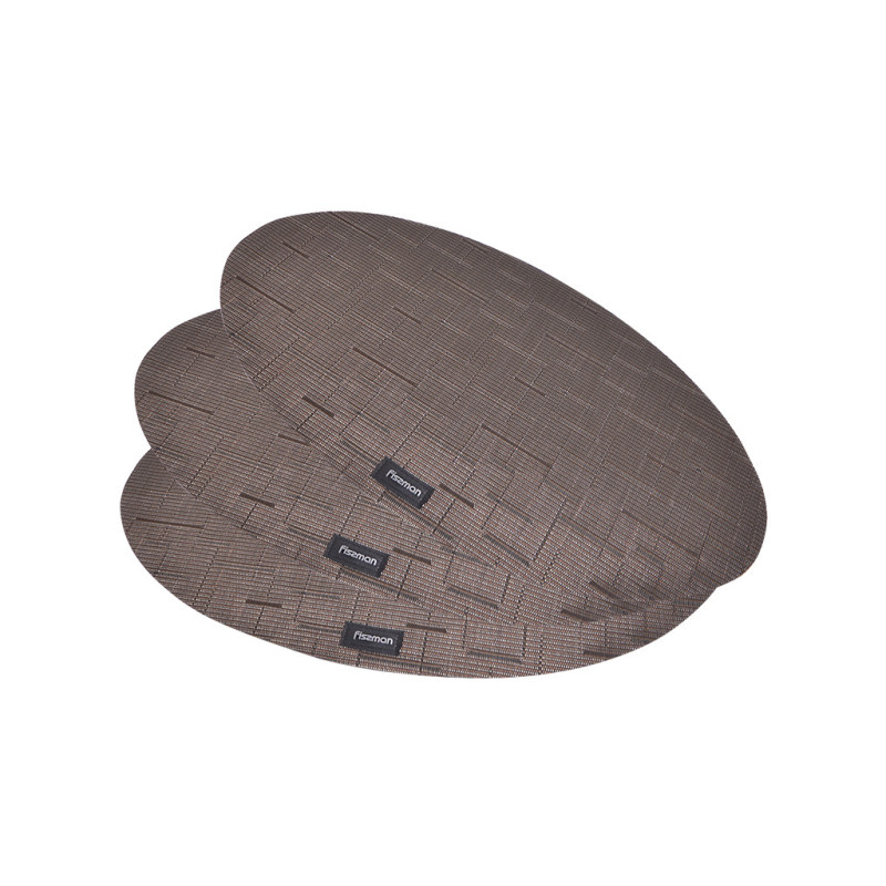 Комплект из 4 овальных сервировочных ковриков 45x30см (ПВХ)