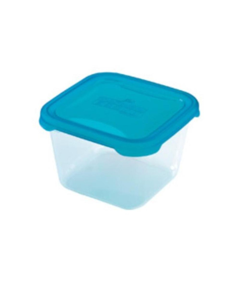 POLAR FROST Контейнер для еды 1.2 l, 14.5x14.5x9.1 cm, прозрачный, с синей крышкой, из пластика, HEIDRUN