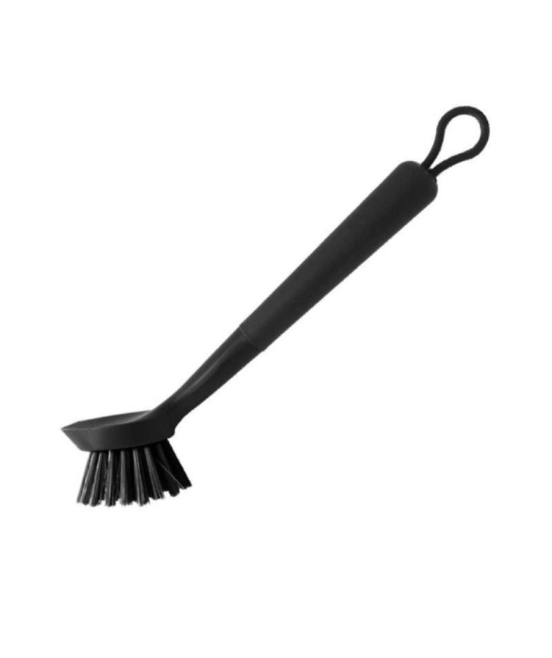 Dish Brush with Silicone Handle, Round, Black, ESTA NORDIC