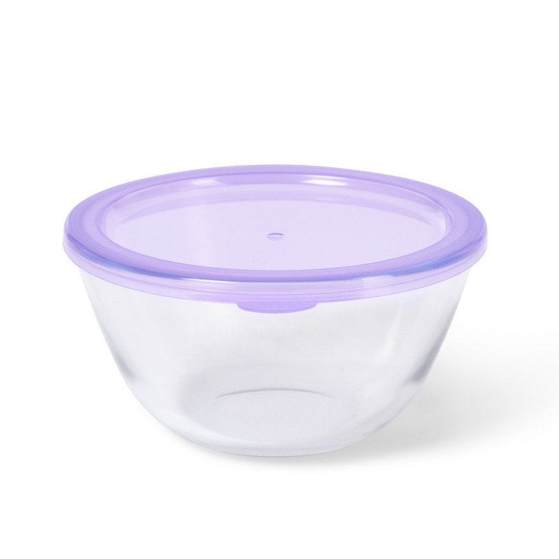 Stikla bļoda ar vāku 21x10 cm/2100 ml