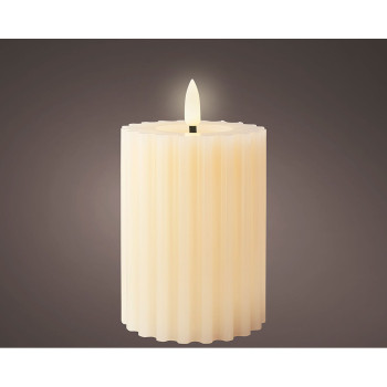 LED Žvakė Lumineo Rusvai gelsva d 7,5 x 12,3 cm Su palengvėjimu (AAA),,,