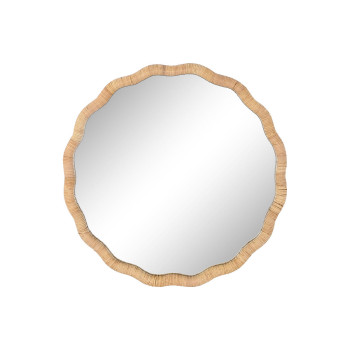Wall mirror Home ESPRIT Natural Scandi 80 x 4,5 x 80 cm,,,